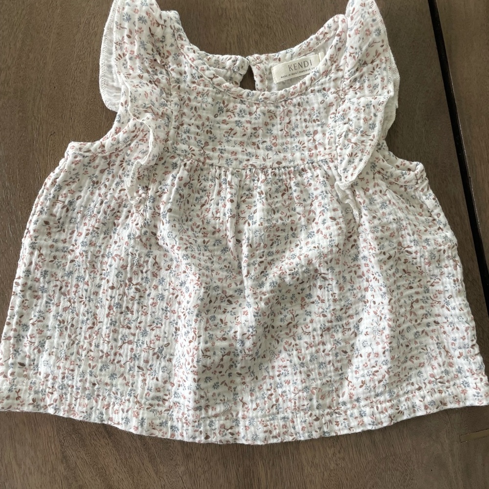 Colored Organics Kendi ruffled blouse